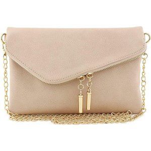 Cute Envelope Wristlet Clutch Crossbody Bag with Chain Strap